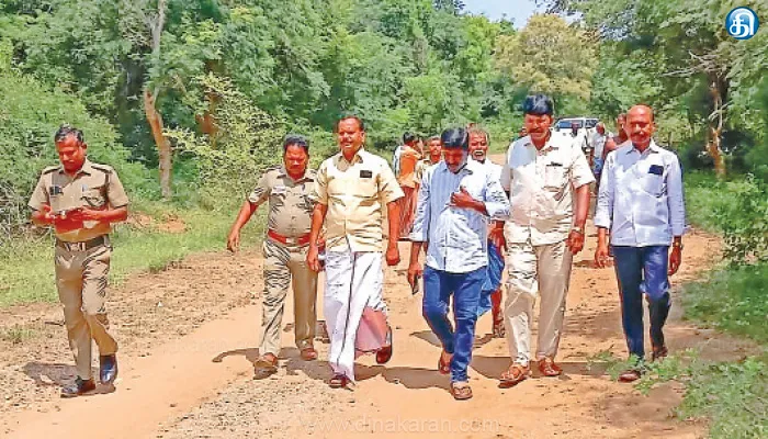 செங்கம் அருகே திருவண்ணாமலை- தர்மபுரி மாவட்டம் இணைக்கும் 2 கி.மீ. தூரம் வனச்சாலை அமைப்பதற்கான இடம்