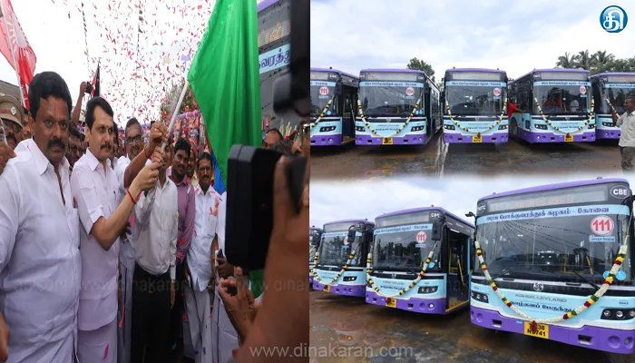 கோவையில் 24 தாழ்தள சொகுசுப் பேருந்துகளை தொடங்கி வைத்தார் அமைச்சர் செந்தில் பாலாஜி