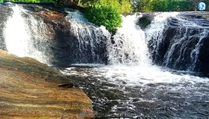 வெள்ளப்பெருக்கு காரணமாக கும்பக்கரை அருவியில் குளிக்கத் தடை