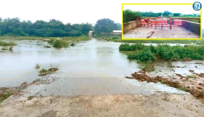 பெரியபாளையம் அருகே வெள்ளப்பெருக்கினால் ஆரணியாற்று தரைப்பாலம் மூழ்கியது: 10 கிமீ சுற்றி வரும் அவலம்