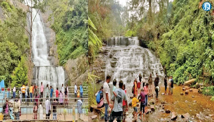 கொடைக்கானலில் தொடர்மழை அருவிகளில் தண்ணீர் ஆர்ப்பரிப்பு
