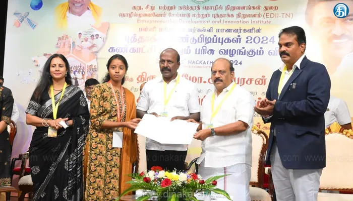 தொழில் முனைவோர் மேம்பாடு மற்றும் புத்தாக்க நிறுவனம் மூலம் மாணவ குழுக்களுக்கு ரூ. 9 கோடியே 78 லட்சம் நிதி உதவி: அமைச்சர் தா.மோ.அன்பரசன் தகவல்