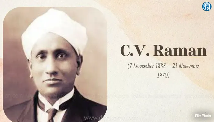 முதல் நோபல் பரிசு பெற்ற இந்திய விஞ்ஞானி சர்.சி.வி.ராமன்