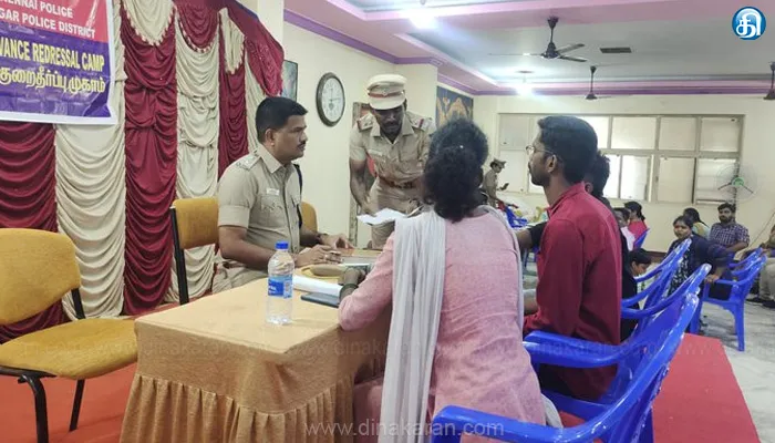சென்னை தியாகராயர் நகரில் காவல் துணை ஆணையர் தலைமையில் குறைதீர் முகாம்!