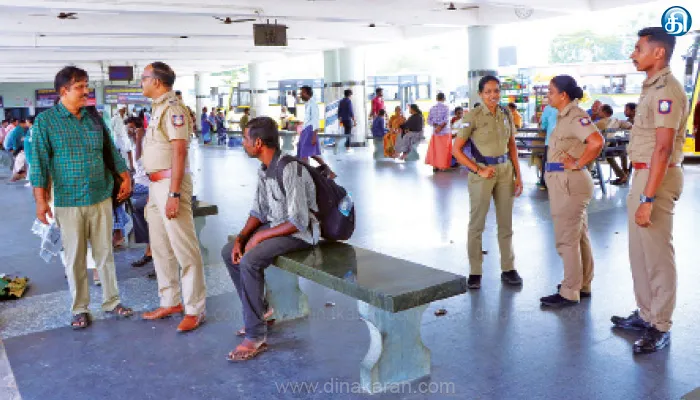 திருட்டு, அரிவாள் வெட்டு சம்பவம் எதிரொலி வடசேரி பஸ் நிலையத்தில் போலீஸ் பாதுகாப்பு அதிகரிப்பு