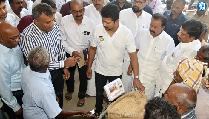 விழுப்புரம் விற்பனைக்குழு – ஒழுங்குமுறை விற்பனைக்கூடத்தை நேரில் பார்வையிட்டு ஆய்வு செய்தார் துணை முதலமைச்சர் உதயநிதி ஸ்டாலின்