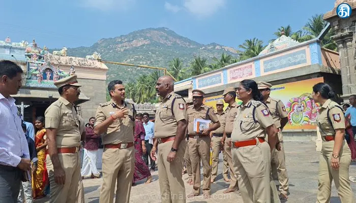 தீபத் திருவிழா : கோயிலில் ஏடிஜிபி ஆய்வு