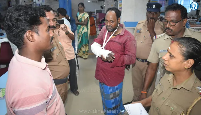 வாகன சோதனையில் போலீசாருக்கு கத்தி வெட்டு: தப்பி செல்லும் போது கை முறிவு ஏற்பட்டு குற்றவாளி கைது