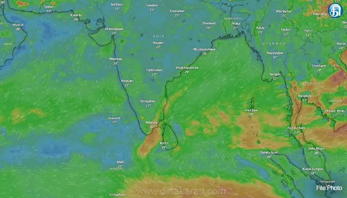 தென்கிழக்கு வங்கக்கடல் பகுதியில் இன்று காற்றழுத்த தாழ்வுப்பகுதி உருவாக வாய்ப்பு: சென்னை வானிலை ஆய்வு மையம் தகவல்