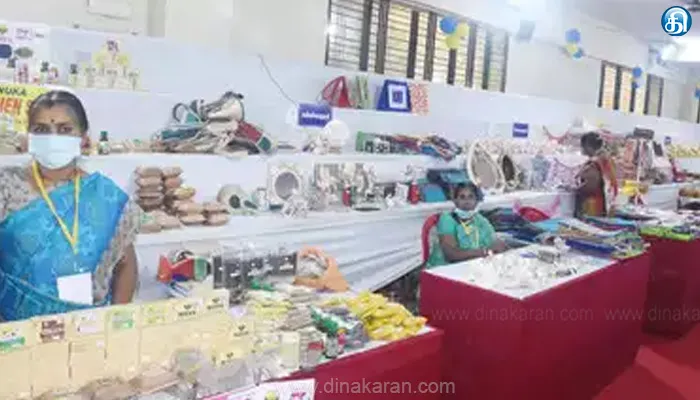 மகளிர் உதவிக்குழுக்களால் தயாரிக்கப்பட்ட உணவு பொருட்கள் இயற்கை சந்தையில் இன்று விற்பனை