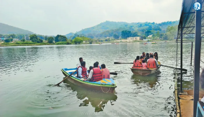 தீபாவளி தொடர் விடுமுறை எதிரொலி ஏலகிரி மலையில் திரண்ட சுற்றுலா பயணிகள்