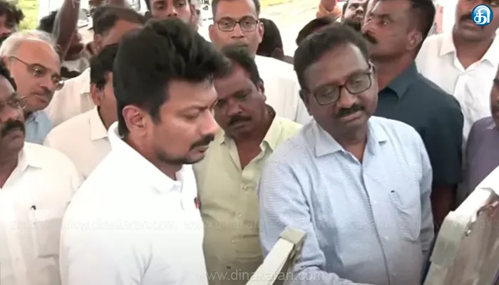 சோழிங்கநல்லூரில் நீர்வழிப்பாதைகளை துணை முதல்வர் உதயநிதி ஸ்டாலின் ஆய்வு