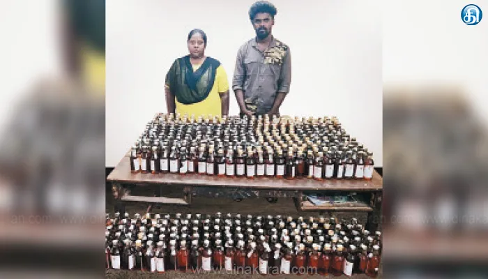 மயிலாப்பூர் பகுதியில் மதுபானம் விற்ற 2 பேர் கைது: 450 பாட்டில்கள் பறிமுதல்