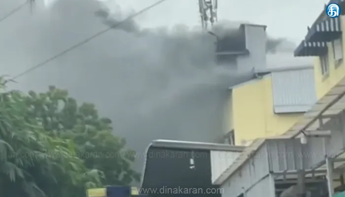 அம்பத்தூரில் உள்ள ஆனந்தபவன் சமையலறையில் தீ விபத்து