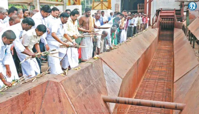 திருத்தணி கூட்டுறவு சர்க்கரை ஆலையில் 2 லட்சம் மெட்ரிக் டன் இலக்கில் கரும்பு அரவை தொடக்கம்: அமைச்சர், எம்எல்ஏக்கள் பங்கேற்பு