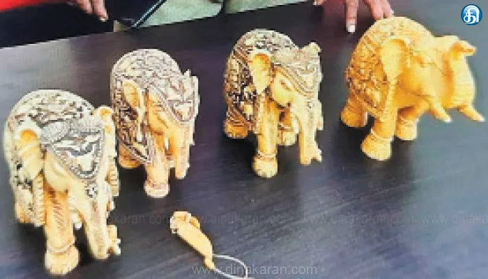 ரூ.3 கோடி யானைத்தந்த பொம்மைகள் பறிமுதல்: 12 பேர் சிக்கினர்