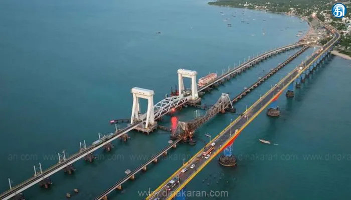 பாம்பன் புதிய ரயில் பாலத்தில் 2 நாட்கள் ஆய்வு