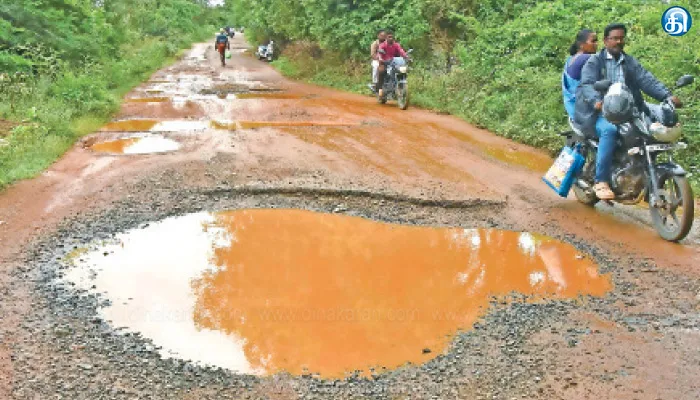 திருப்போரூர் அருகே கொட்டமேடு – எடர்குன்றம் இடையே குளம்போல் காட்சியளிக்கும் கிராம சாலை: சீரமைக்க பொதுமக்கள் கோரிக்கை