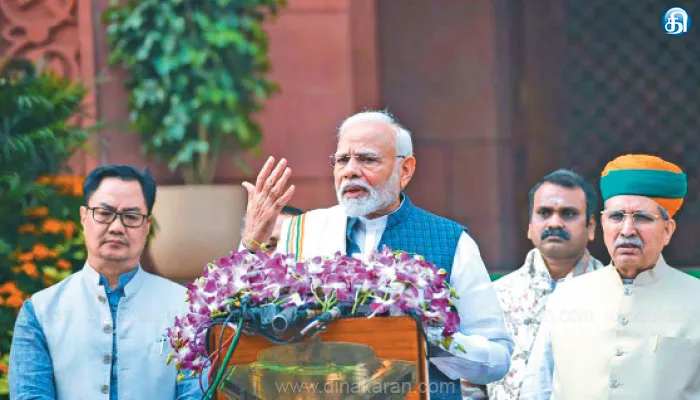 அதானி விவகாரத்தில் விவாதம் நடத்த அனுமதி மறுப்பு முதல் நாளிலே முடங்கியது நாடாளுமன்றம்: இந்தியா கூட்டணி கட்சிகள் கடும் அமளி