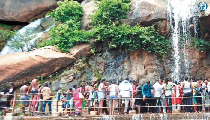 தொடர் மழை காரணமாக ஜலகாம்பாறை நீர்வீழ்ச்சியில் ஆர்ப்பரித்து கொட்டும் தண்ணீர்