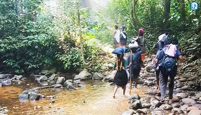 சபரிமலையில் முக்குழி வனப்பாதையில் செல்லும் பக்தர்களுக்கு இன்று முதல் சிறப்பு பாஸ்
