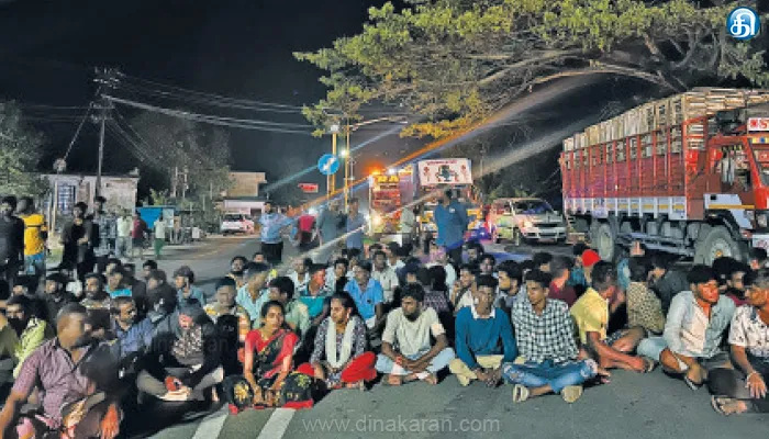 சகோதரர்கள் 3 பேர் கால்வாயில் மூழ்கி மாயம் பொதுமக்கள் திடீர் சாலை மறியல்