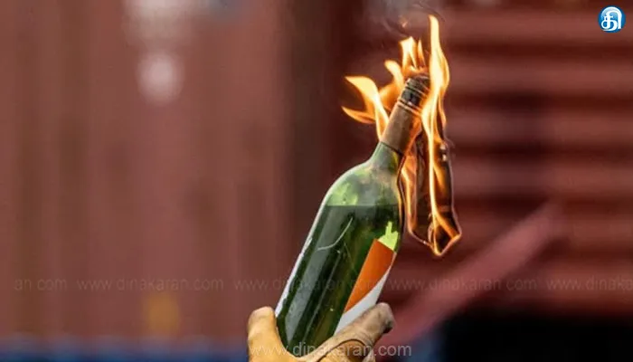 விழுப்புரம் அருகே வீட்டின் மீது பெட்ரோல் குண்டு வீச்சு