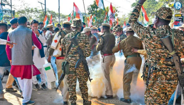 அதானி விவகாரத்தில் போராட்டம் கண்ணீர் புகை குண்டு வீச்சில் காங்கிரஸ் தொண்டர் பலி: அசாமில் பரபரப்பு