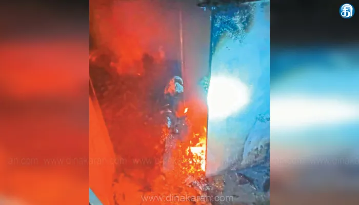செங்குன்றம் அருகே டீக் கடை எரிந்தது