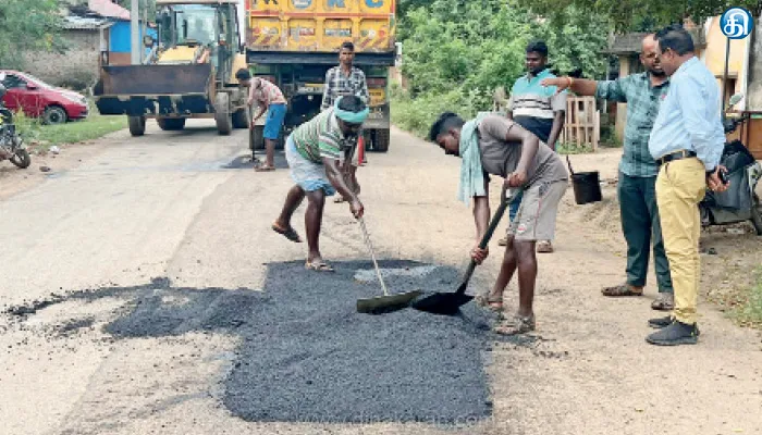 செங்குன்றம் – ஆவடி இடையே பழுதான நெடுஞ்சாலை சீரமைப்பு