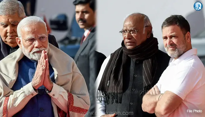 மனித உரிமைகள் ஆணைய தலைவர் தேர்வு பிரதமர் மோடியுடன் கார்கே, ராகுல் ஆலோசனை