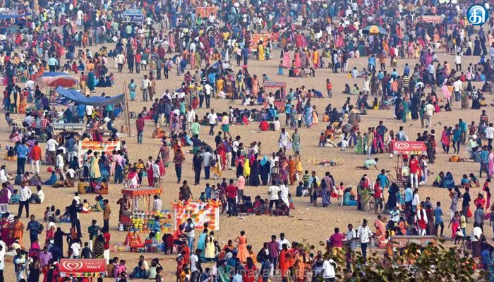 காணும் பொங்கலை ஒட்டி சென்னையில் கடலில் குளிக்க தடை.. 16,000 போலீசார் பாதுகாப்பு!!