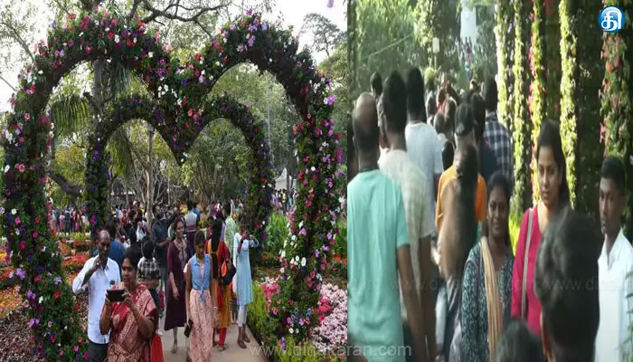 வாரவிடுமுறை நாளில் களைகட்டிய சென்னை மலர் கண்காட்சி : குழந்தைகள் முதல் முதியவர்கள் வரை குவிந்து உற்சாகம்