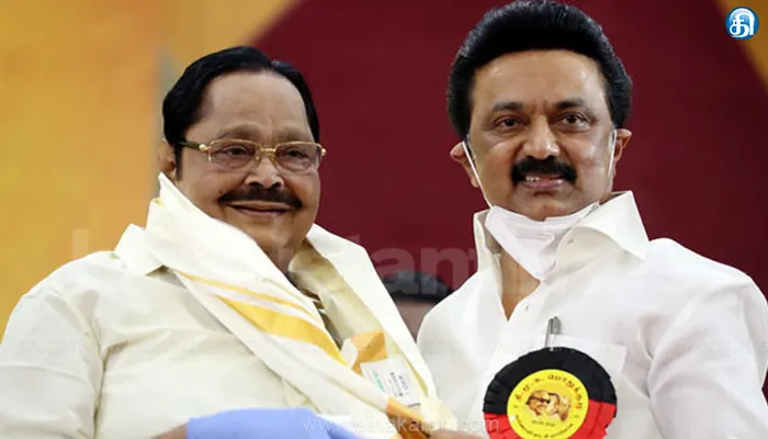 சென்னை தலைமைச் செயலகத்தில் முதலமைச்சர் மு.க.ஸ்டாலினுடன் அமைச்சர் துரைமுருகன் சந்திப்பு..!!
