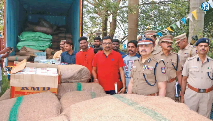 பூந்தமல்லி அருகே கண்டெய்னரில் கடத்தப்பட்ட 6.5 டன் குட்கா பறிமுதல்: 3 பேர் கைது