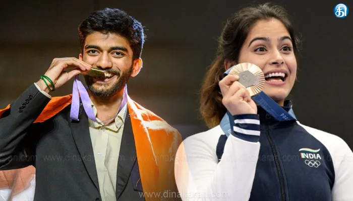 உலக செஸ் சாம்பியன் குகேஷ், துப்பாக்கிச் சுடுதல் வீராங்கனை மனு பாக்கருக்கு கேல் ரத்னா விருது அறிவிப்பு