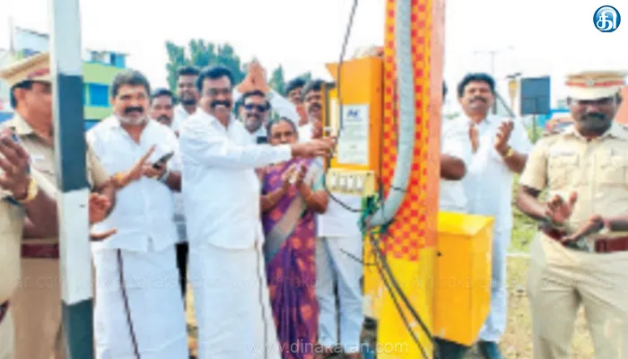 பழஞ்சூர் பாப்பன்சத்திரத்தில் புதிய தானியங்கி சிக்னல்: எம்எல்ஏ இயக்கி வைத்தார்