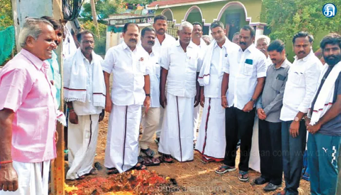 கடல் மங்கலம் ஊராட்சியில் ரூ.4.5 லட்சம் மதிப்பீட்டில் சிறிய தரைப்பாலம்