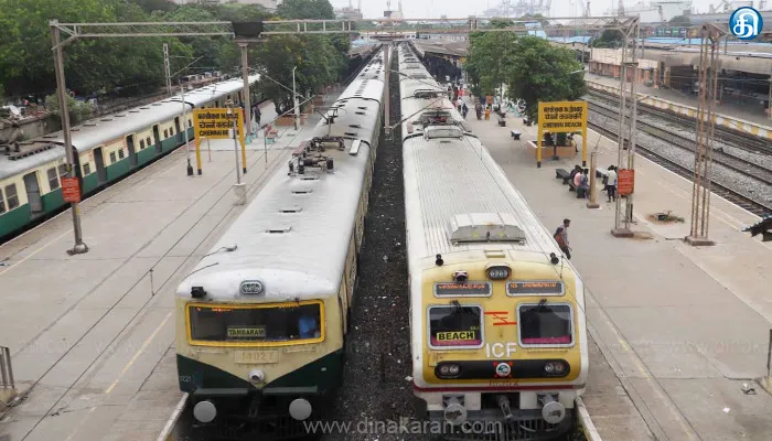 தொழில்நுட்பக் கோளாறு காரணமாக சென்னை கடற்கரை – தாம்பரம் இடையே மின்சார ரயில் சேவை பாதிப்பு: பொதுமக்கள் அவதி