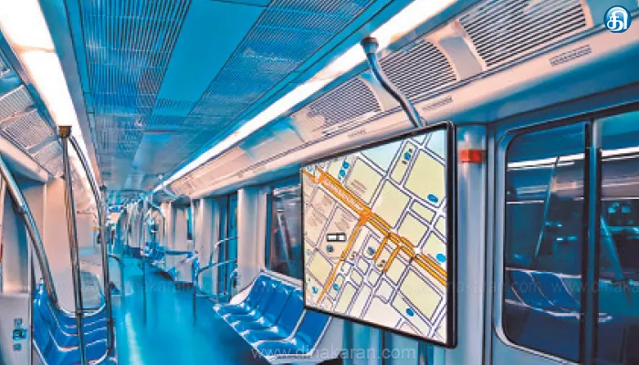 பயணிகள் எளிதில் அறியக் கூடிய வகையில் மெட்ரோ ரயிலில் எல்இடி வழித்தட வரைபட திரைகள்: ஆகஸ்டு மாதத்திற்குள் அனைத்து ரயில்களிலும் பொருத்த திட்டம்