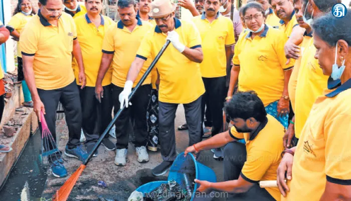 திருவண்ணாமலையில் தூய்மை அருணை சார்பில் கழிவுநீர் கால்வாய் சீரமைக்க நடவடிக்கை