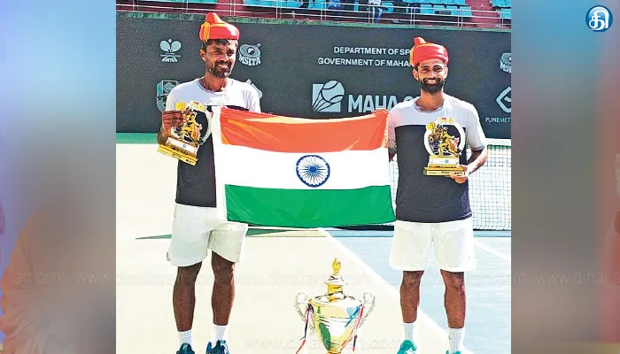 ஆடவர் இரட்டையர் பிரிவில் சென்னை வீரர்கள் சாம்பியன்