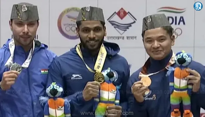 தேசிய பளு தூக்குதல் வேலூர் வீரர் அஜித் ஹாட்ரிக் சாதனை: 3வது முறை தங்கம் வென்றார்