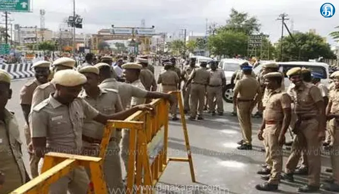 தொகுதி மறுசீரமைப்பு தொடர்பாக ஆலோசனைக் கூட்டம்; போலீசார் பாதுகாப்பு!