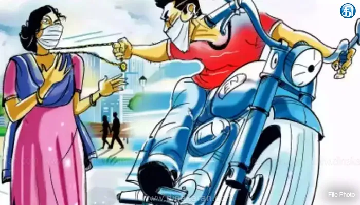 சென்னையில் இன்று 1 மணி நேரத்தில் அடுத்தடுத்த 7 இடங்களில் நடைபெற்ற செயின் பறிப்பு சம்பவங்கள்