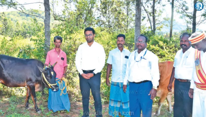 கல்வராயன்மலையில் கள்ளச்சாராய தொழிலில் ஈடுபட்டு மனம் திருந்திய 30 பேருக்கு கறவைமாடுகள்