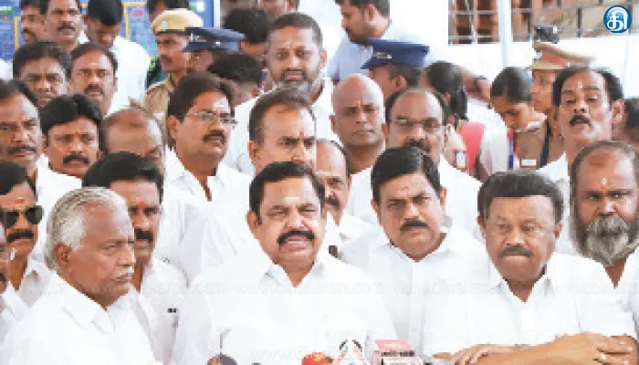 சட்டசபையில் இருந்து வெளிநடப்பு செய்தது ஏன்? எடப்பாடி பேட்டி