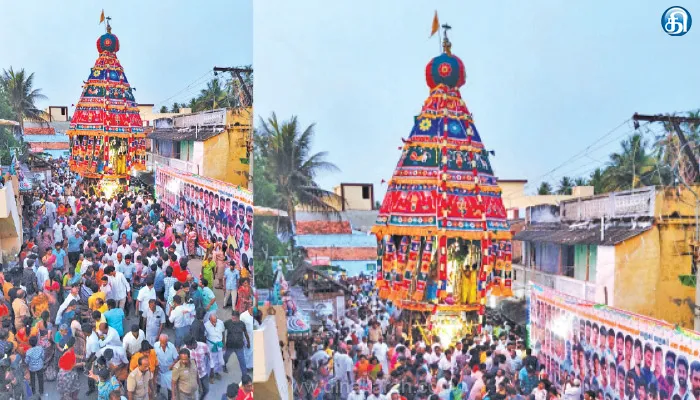 ஊஞ்சலூர் மாரியம்மன் கோயில் தேர்த்திருவிழா: திரளான பக்தர்கள் வடம்பிடித்து இழுத்தனர்