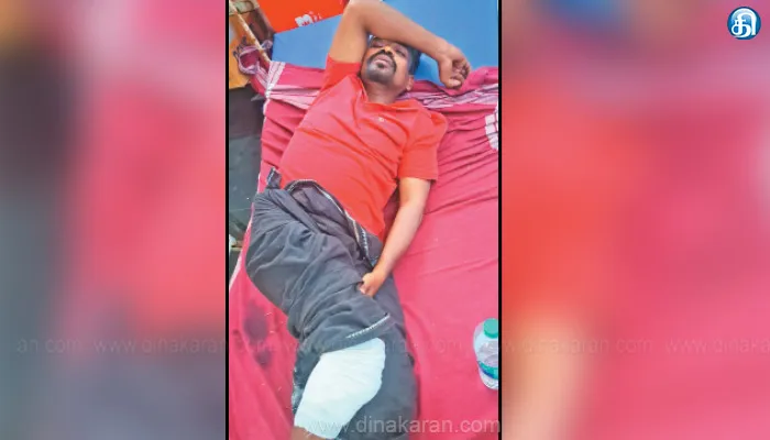 சிதம்பரத்தில் காவலரை கத்தியால் வெட்டிவிட்டு தப்ப முயன்ற கொள்ளையன் துப்பாக்கியால் சுட்டுப்பிடிப்பு