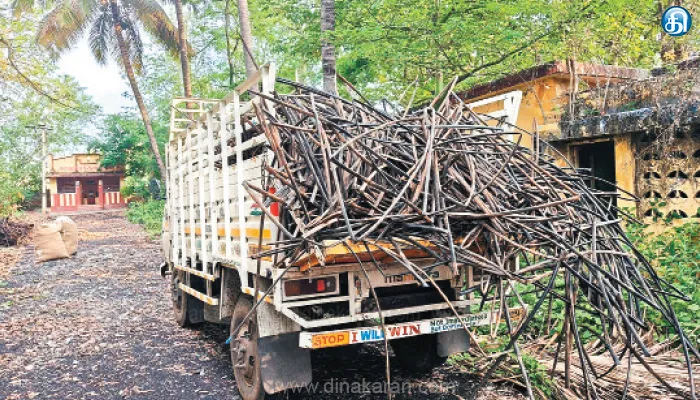 கூடலூர் அருகே வாழைத் தோட்டத்தில் சொட்டுநீர் பாசனக் குழாய்கள் திருட்டு
